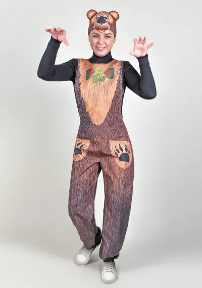 Комбинезон Медведь для взрослого (рост 164-176 / размер 48-56 / Готовое изделие)