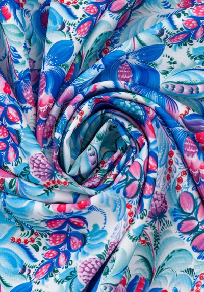 Ткань Петриковская роспись (Креп-сатин)